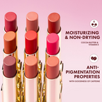 mCaffeine Shades Creamy Matte Kiss Bullet Lipstick Moisturizing Lightweight - Mauve Velvet | Grocsy