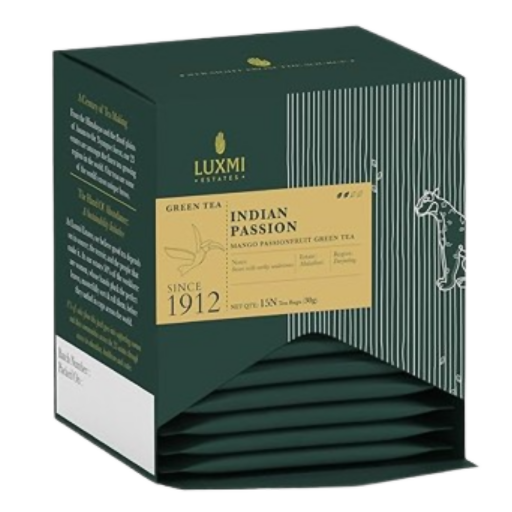 Luxmi Estates Indian Passion Mango Passion Fruit Green Tea | Grocsy