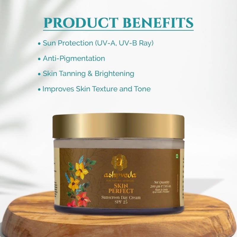 Ashpveda Skin Perfect Sunscreen Day Cream 25 SPF | Grocsy