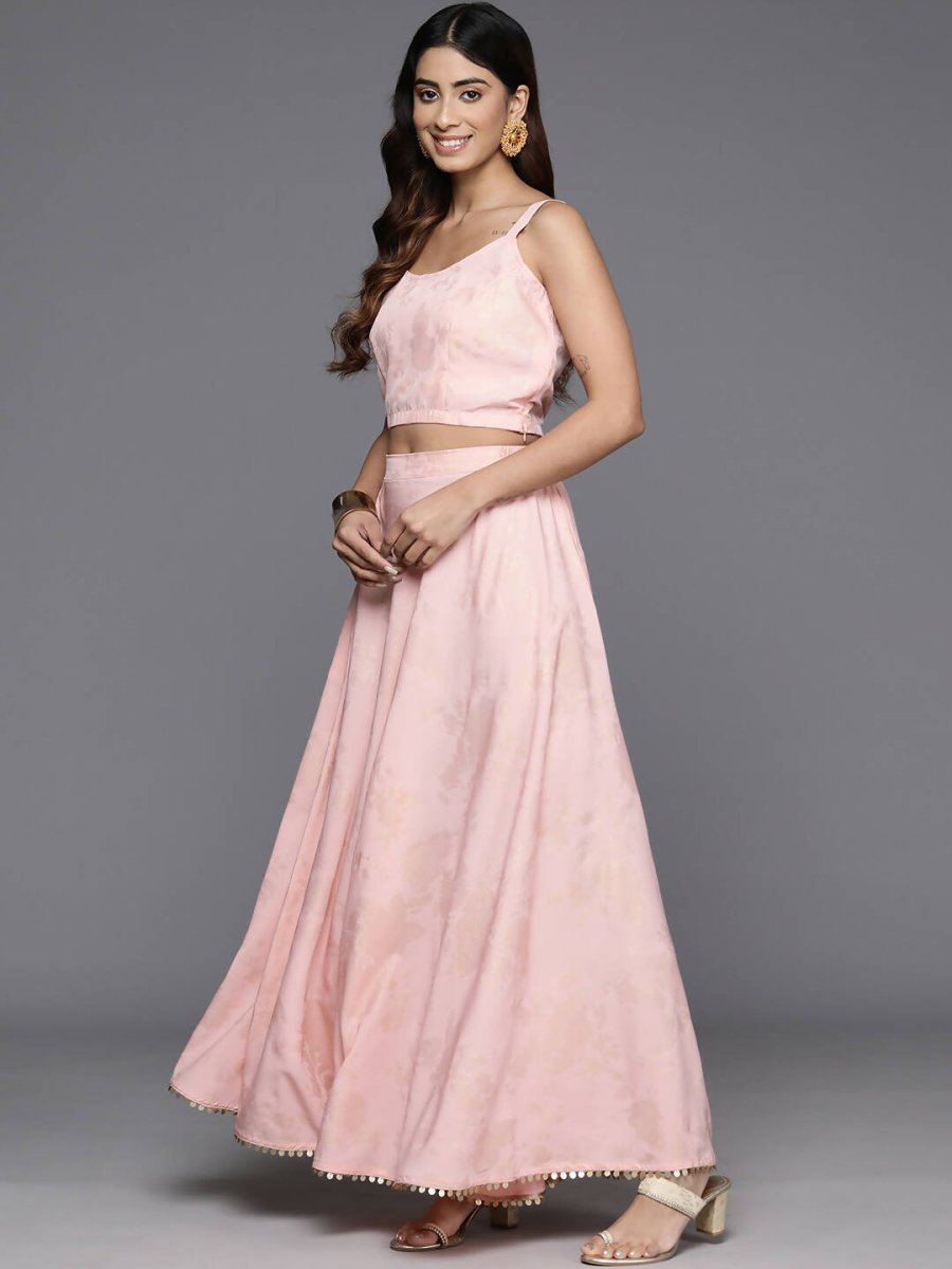 Ahalyaa Women's Traditional Wear Co-ods - Pink | Grocsy