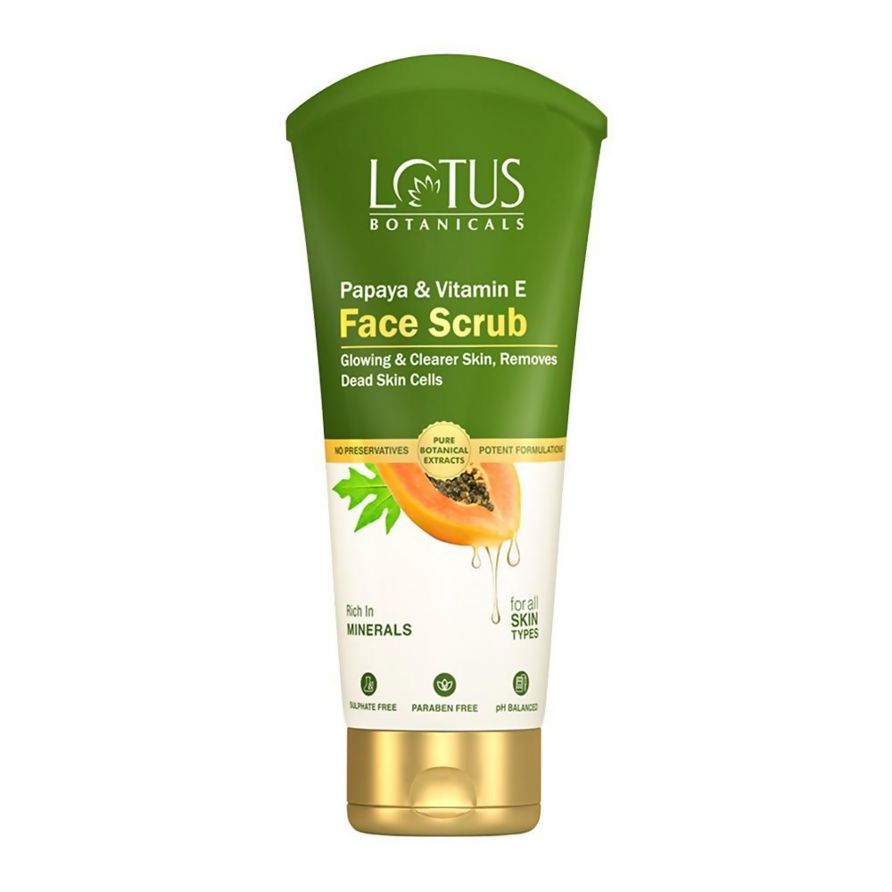 Lotus Botanicals Papaya & Vitamin E Face Scrub | Grocsy