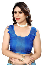Vamika blue Printed Art Silk Saree | Grocsy