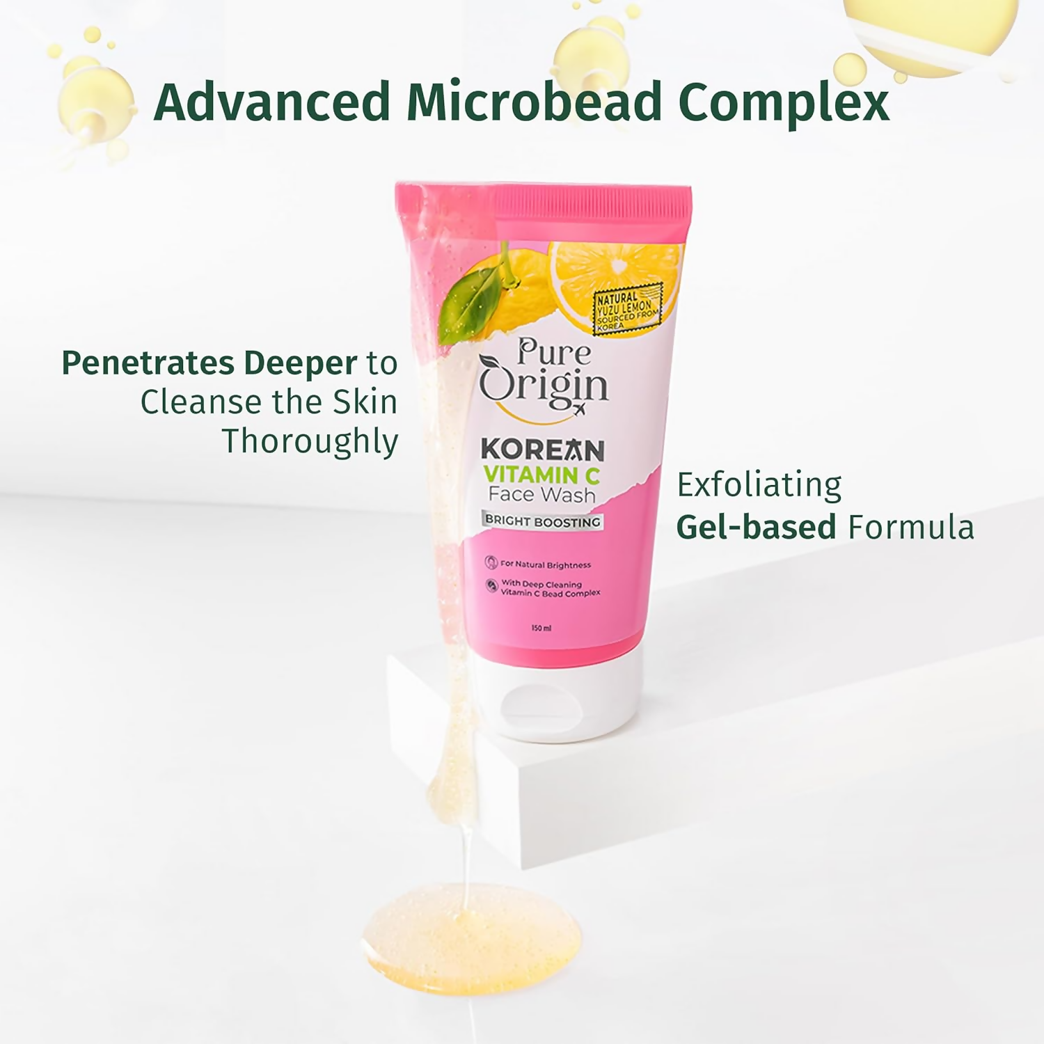 Pure Origin Korean Vitamin C Bright Boosting Face Wash | Grocsy