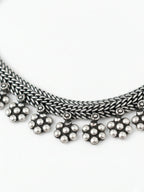 NVR Women Oxidised Silver Beaded Necklace | Grocsy