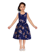 Asmaani Kids Party Wear Stylish Dresses, Perfect for Parties, Functions & Vacations - Navy Blue | Grocsy