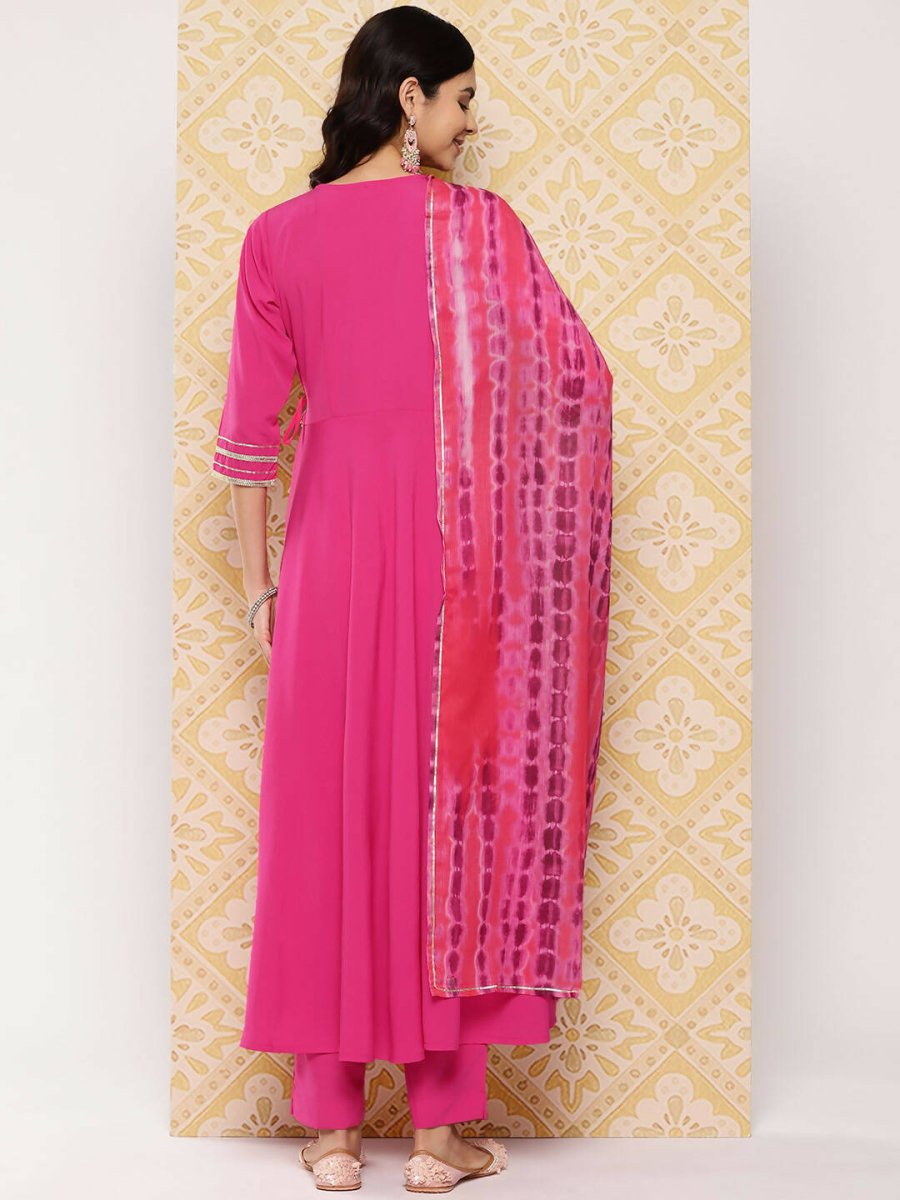 Ahalyaa Women's Traditional wear Kurta Set - Pink | Grocsy