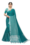 Vamika Rama Green Cotton Silk Weaving Saree (Twitter Rama) | Grocsy