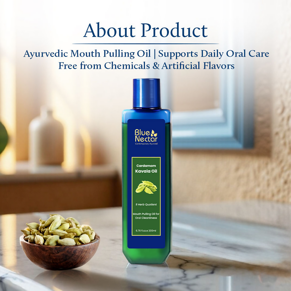 Blue Nectar Cardamom Mint Oil Pulling For Mouth | Grocsy