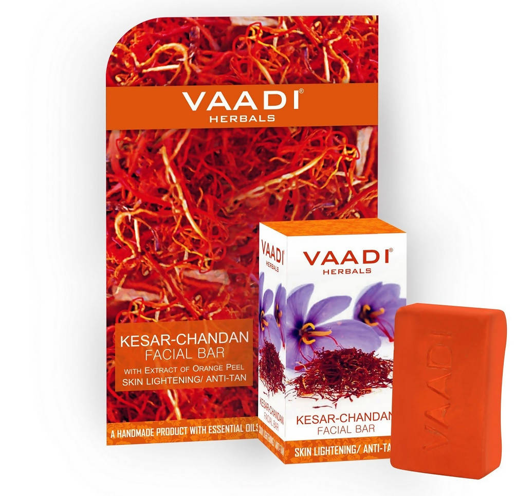 Vaadi Herbals Kesar Chandan Facial Bar With Extract Of Orange Peel | Grocsy