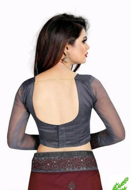 Dishitha Creation Indian Women's Designer Embroidered Art Silk Saree - Maroon | Grocsy