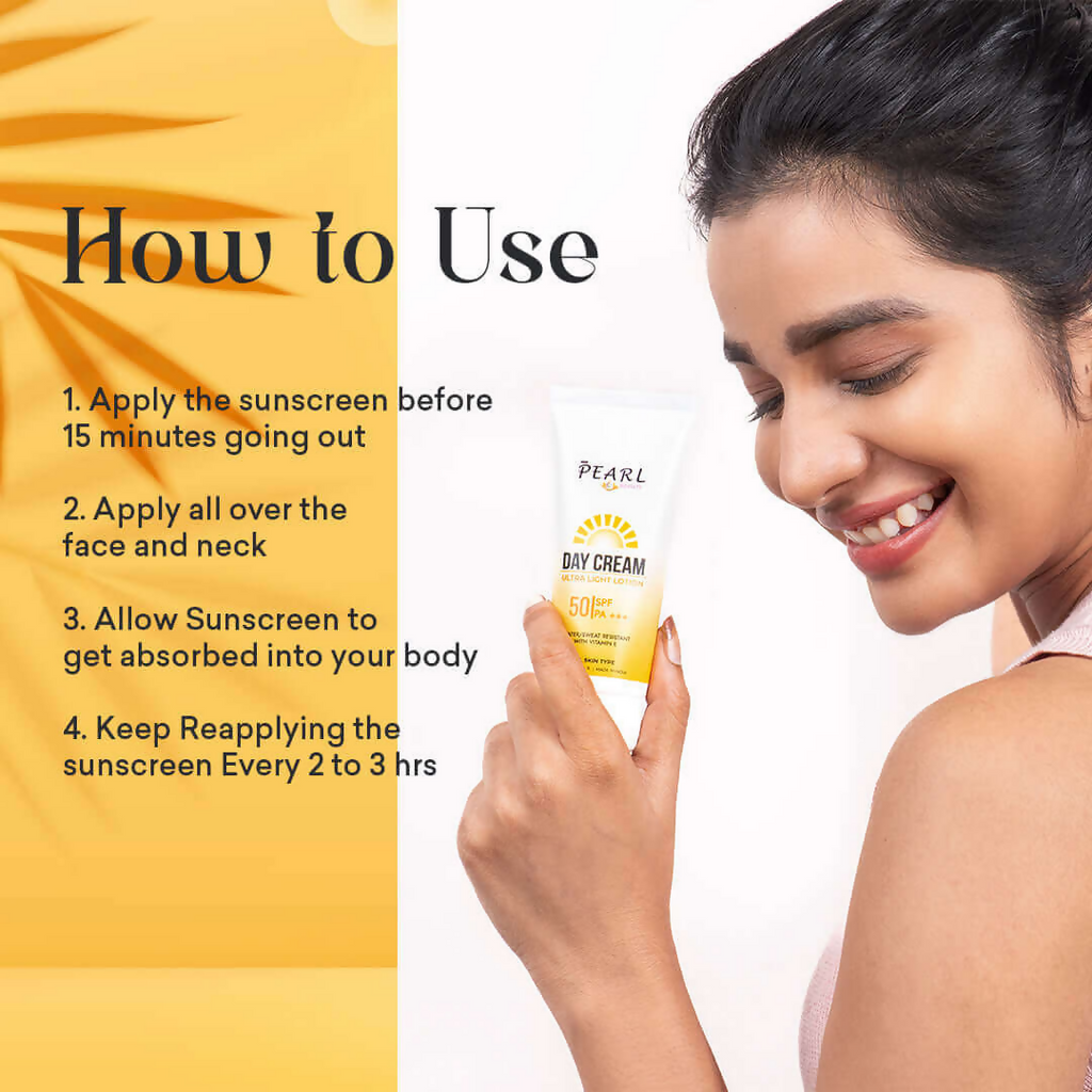 ARM Pearl Beauty Day Cream Ultra Light Lotion with SPF 50 PA+++ | Grocsy