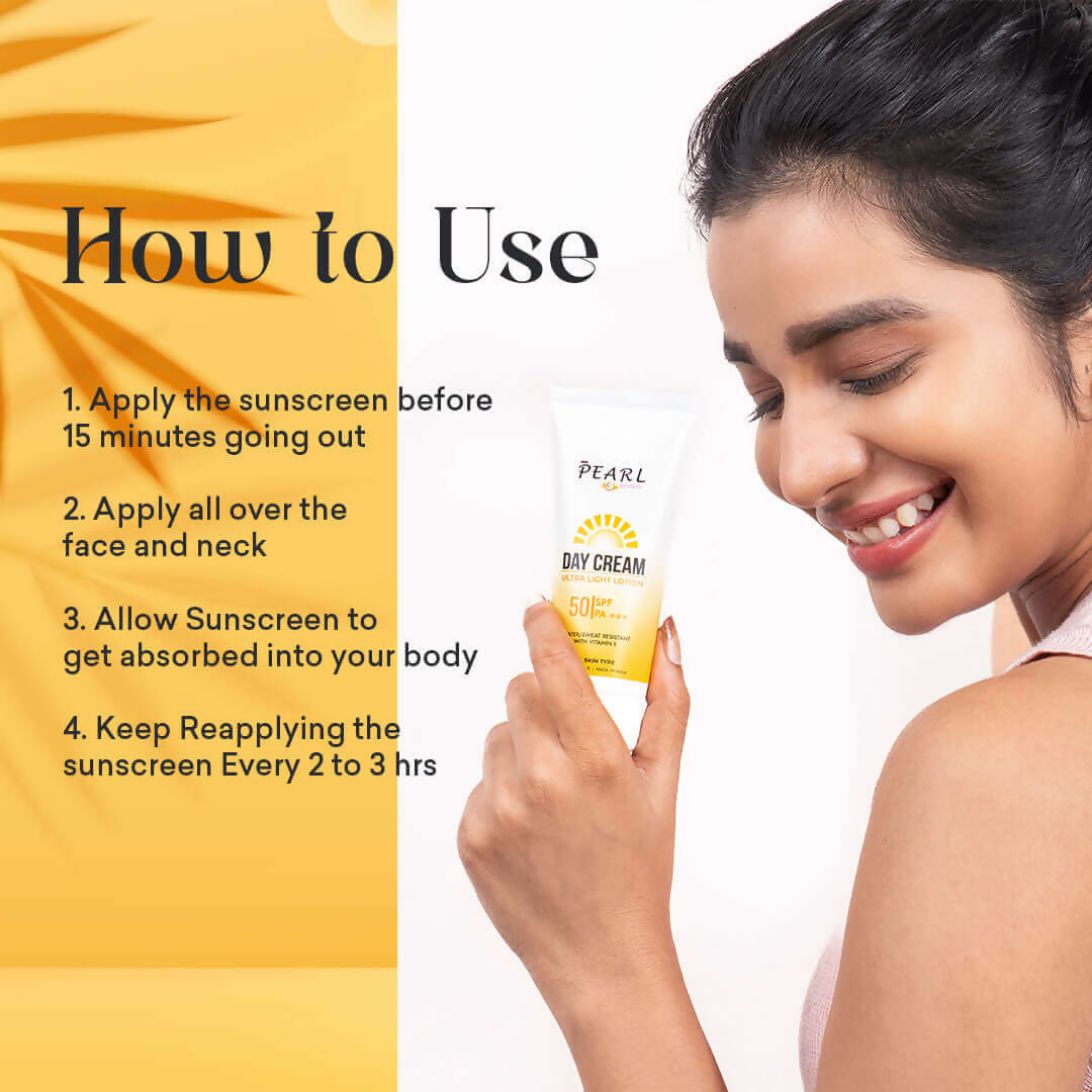 ARM Pearl Beauty Day Cream Ultra Light Lotion with SPF 50 PA+++ | Grocsy