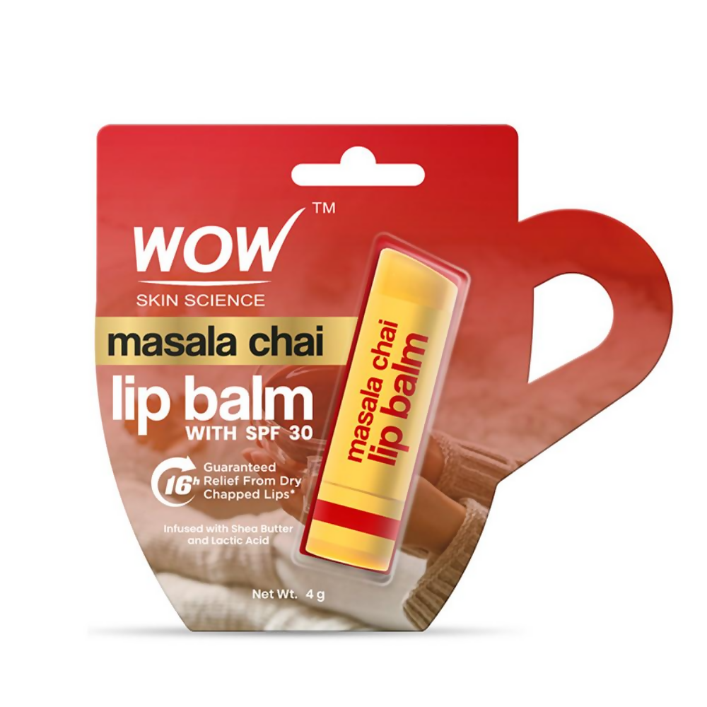 Wow Skin Science Masala Chai Lip Balm | Grocsy