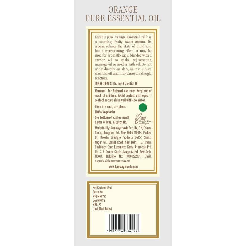Kama Ayurveda Orange Pure Essential Oil 12ml | Grocsy