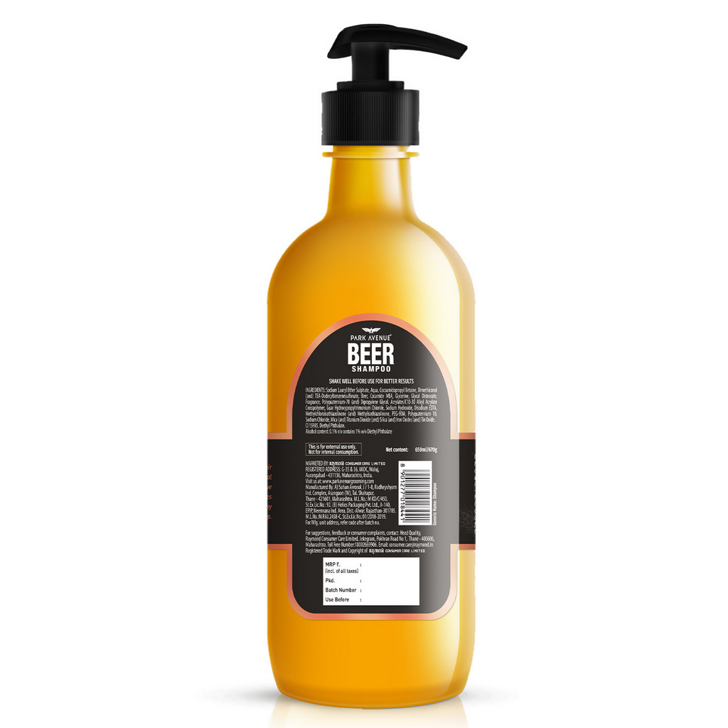 Park Avenue Shiny and Bouncy Beer Shampoo | Grocsy