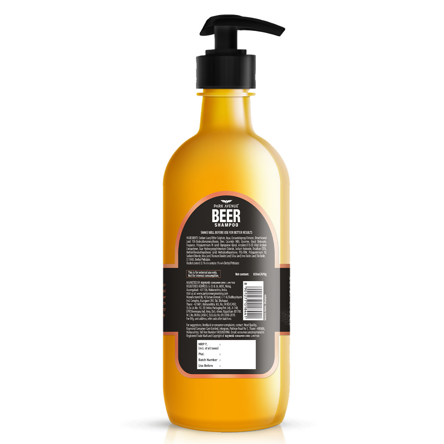 Park Avenue Shiny and Bouncy Beer Shampoo | Grocsy