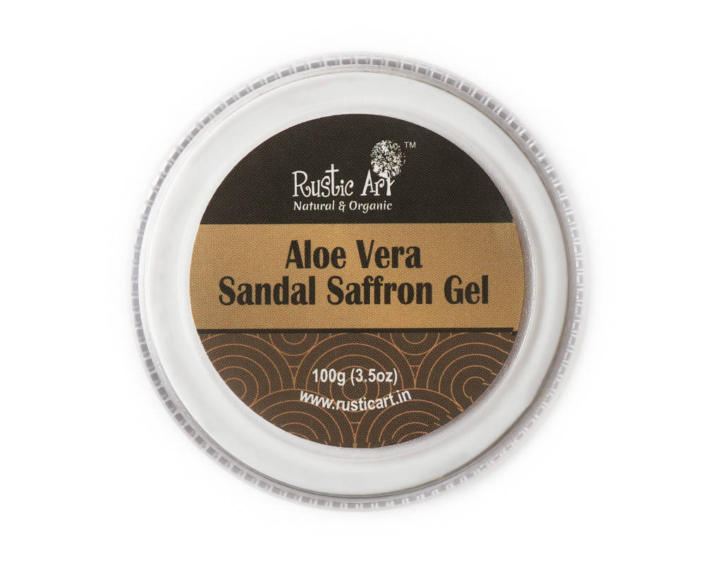 Rustic Art Aloe Vera Sandal Saffron Gel | Grocsy