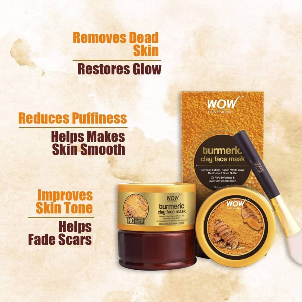 Wow Skin Science Turmeric Clay Face Mask | Grocsy