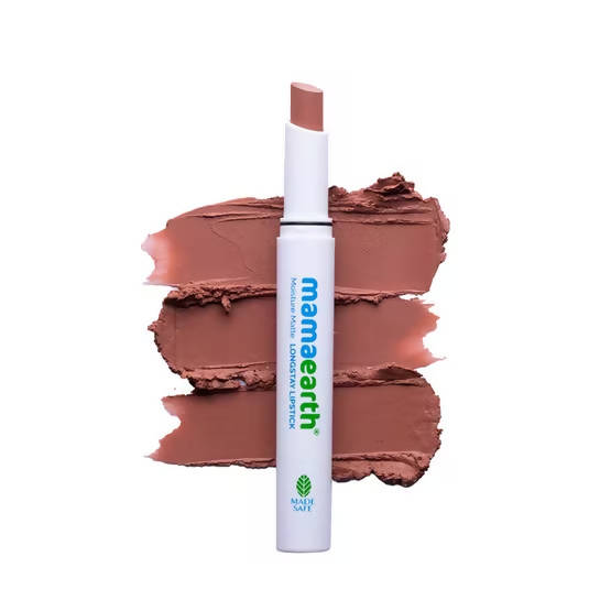 Mamaearth Moisture Matte Long Stay Lipstick-Cinnamon Nude | Grocsy