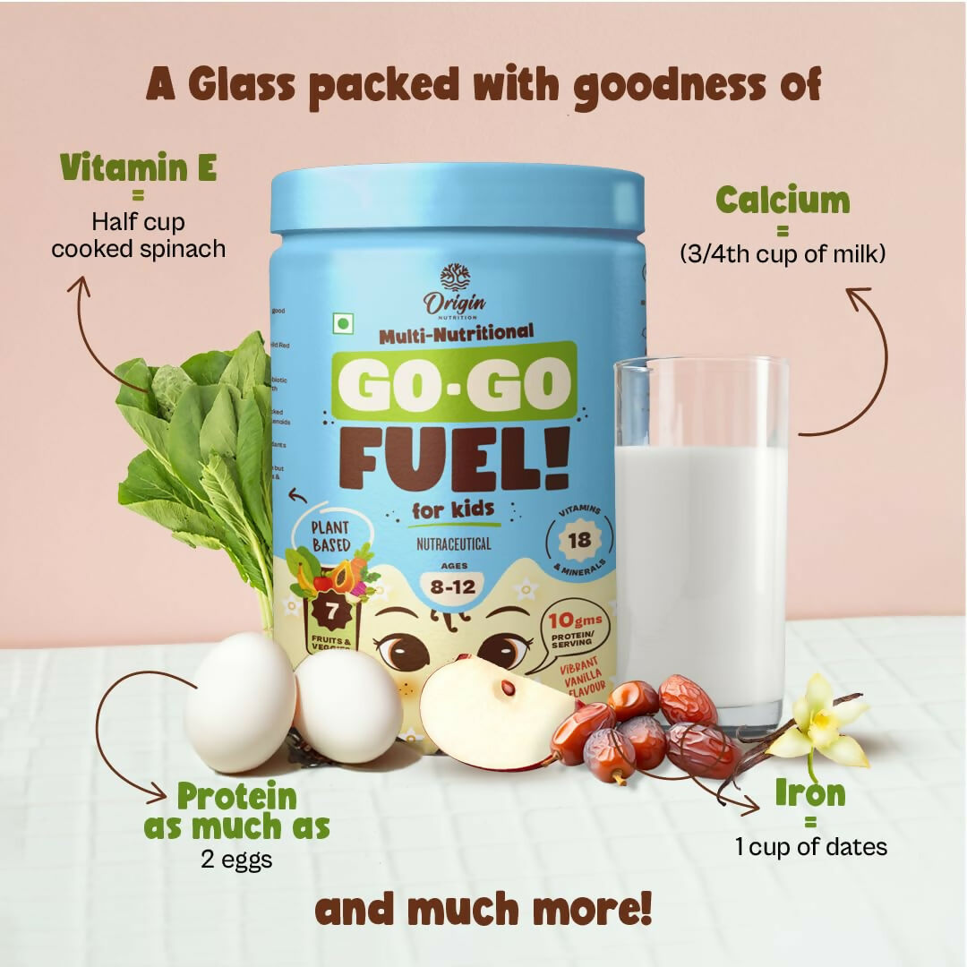 Origin Nutrition Multi Nutritional Go Go Fuel Health Drink For Kids, Ages 8-12 Yrs | Grocsy