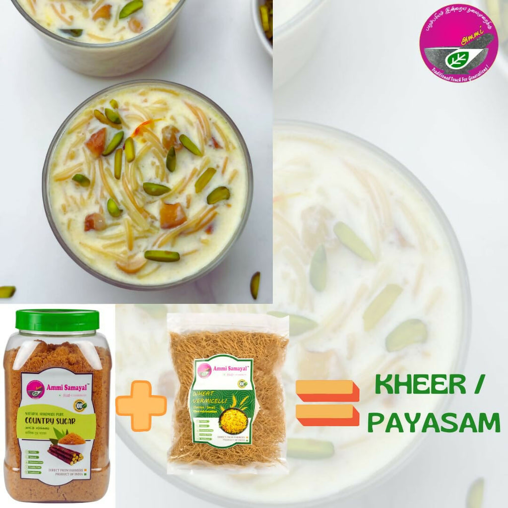Ammi Samayal Wheat Vermicelli (Semiya/Sevai) and Country Sugar Combo | Grocsy