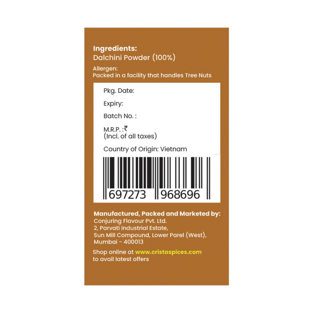 Crista Spices Dalchini Powder | Grocsy