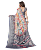 Vamika Grey Chiffon Brasso Bollywood Style Woven Saree (KARUNA GREY) | Grocsy