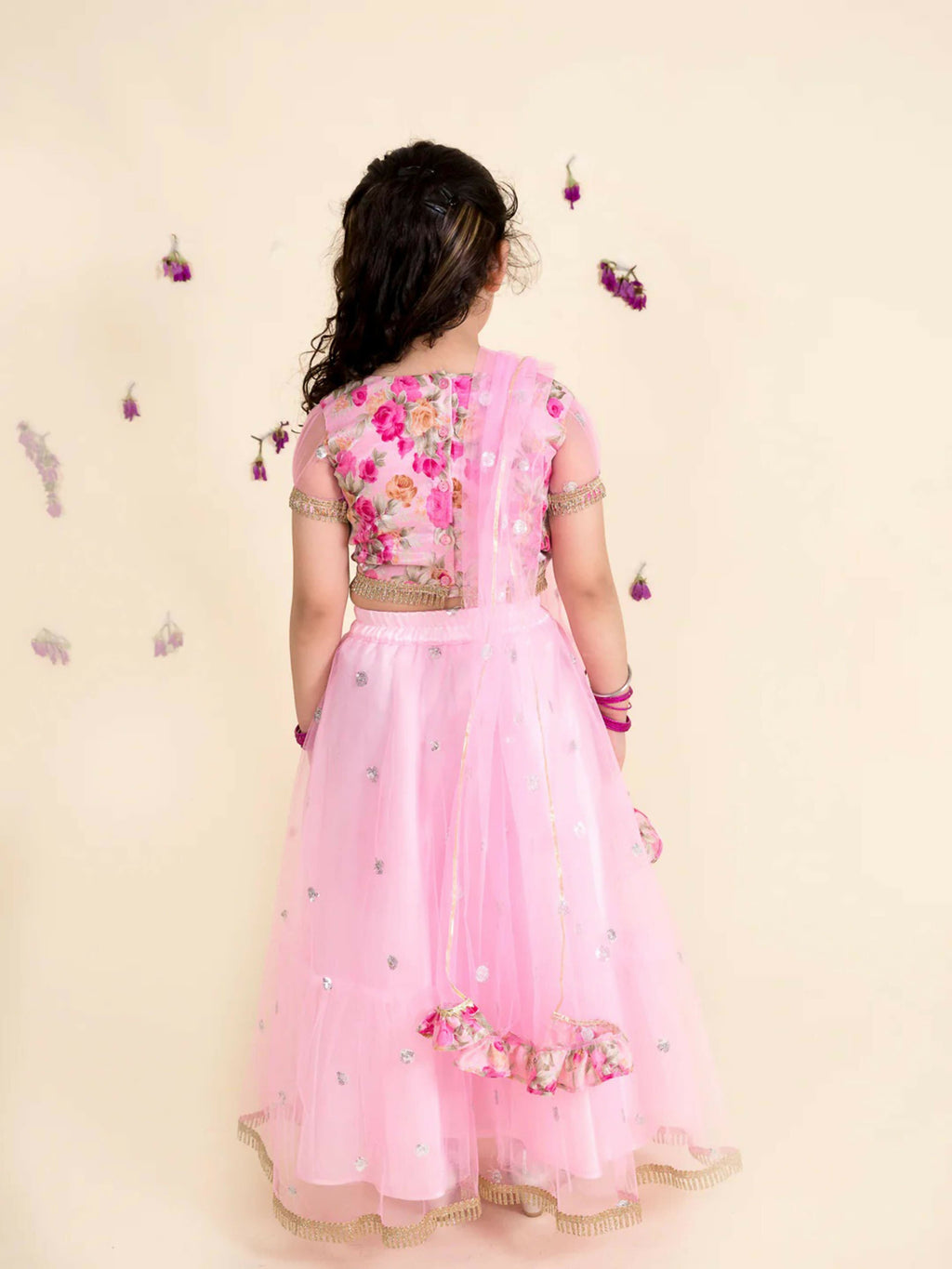 Joban Fashion Girl's Baby Pink Color Lehenga Choli | Grocsy