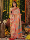 Shree Shyam Fashion Linen Cotton Off White Saree | Grocsy