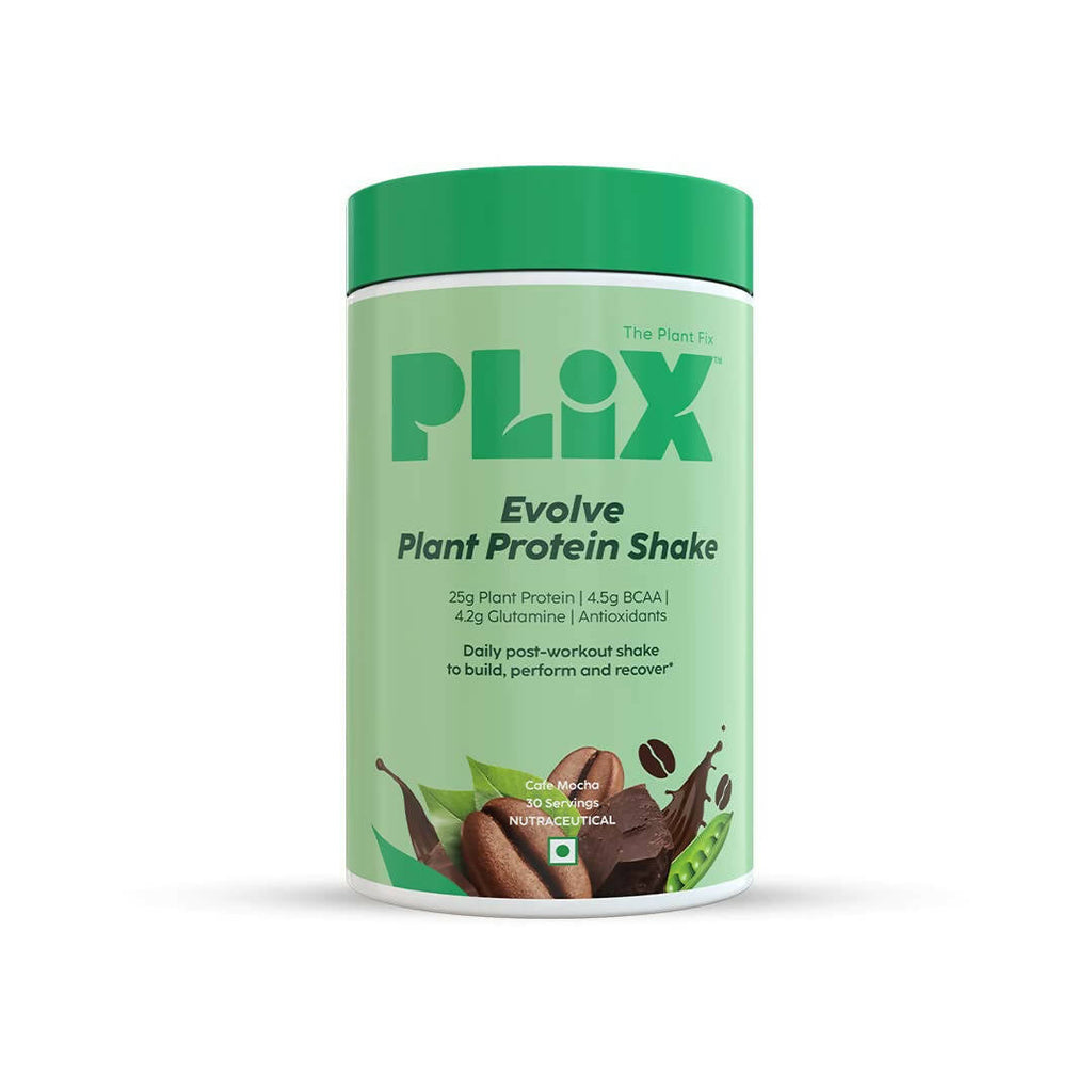 PLIX The Plant Fix Evolve Plant Protein Shake Powder - Cafe Mocha | Grocsy