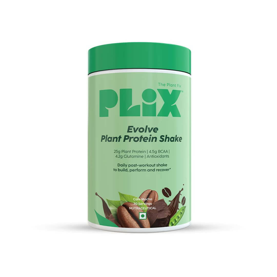 PLIX The Plant Fix Evolve Plant Protein Shake Powder - Cafe Mocha | Grocsy
