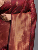 Shree Shyam Fashion Silk Maroon Saree | Grocsy