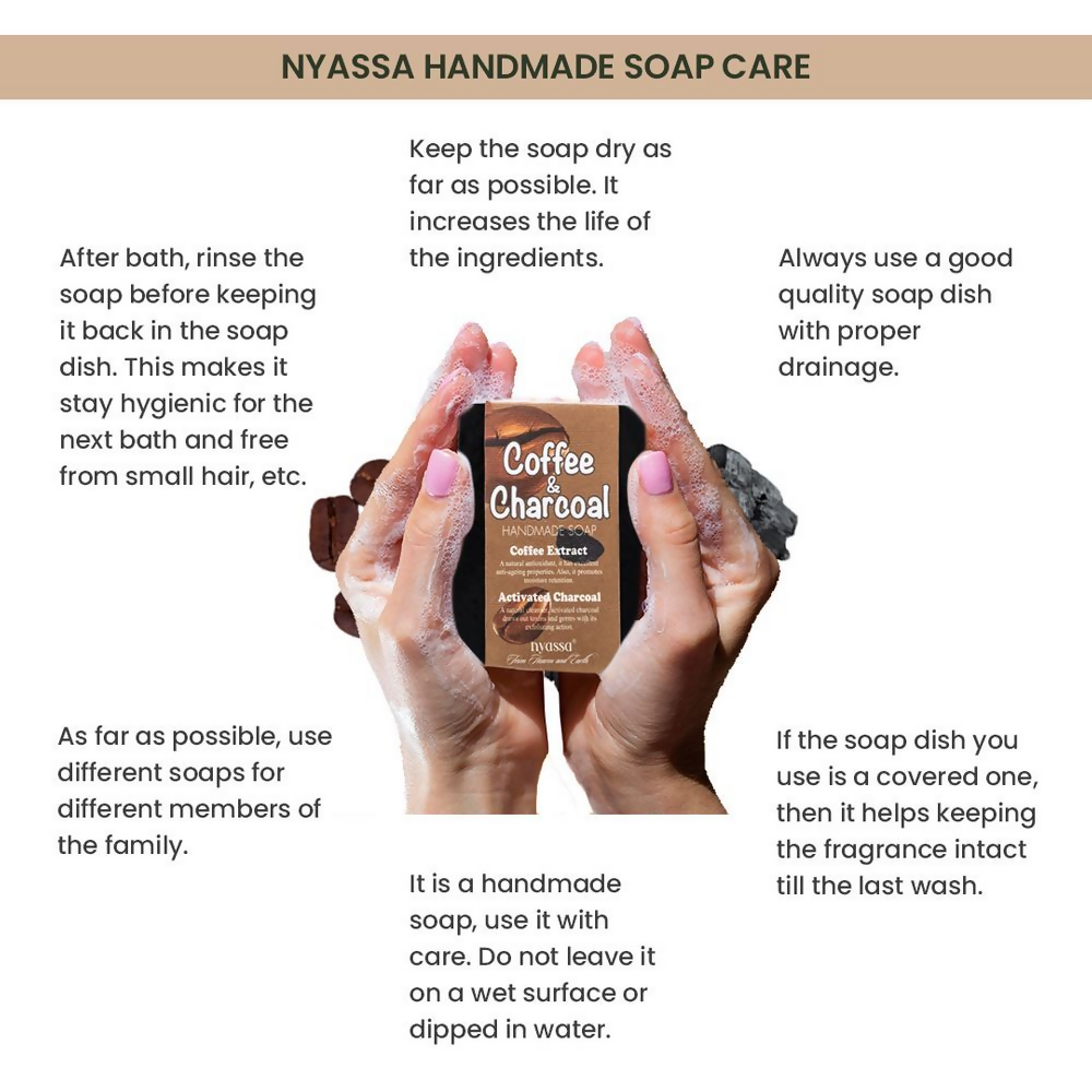 Nyassa Coffee And Charcoal Handmade Soap | Grocsy