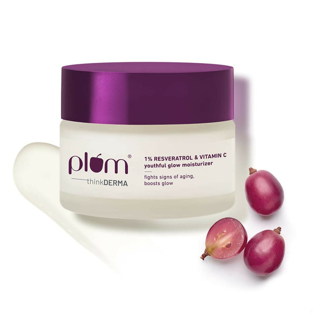 Plum 1% Resveratrol & Vitamin C Anti-Aging Moisturizer For Glowing Skin | Grocsy