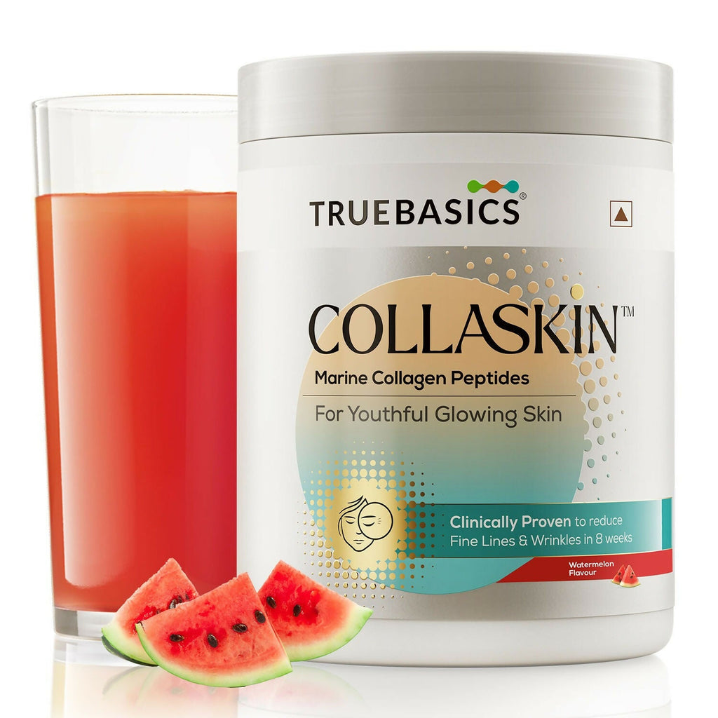 TrueBasics Collaskin Marine Collagen Peptides For Youthful Glowing Skin - Watermelon | Grocsy
