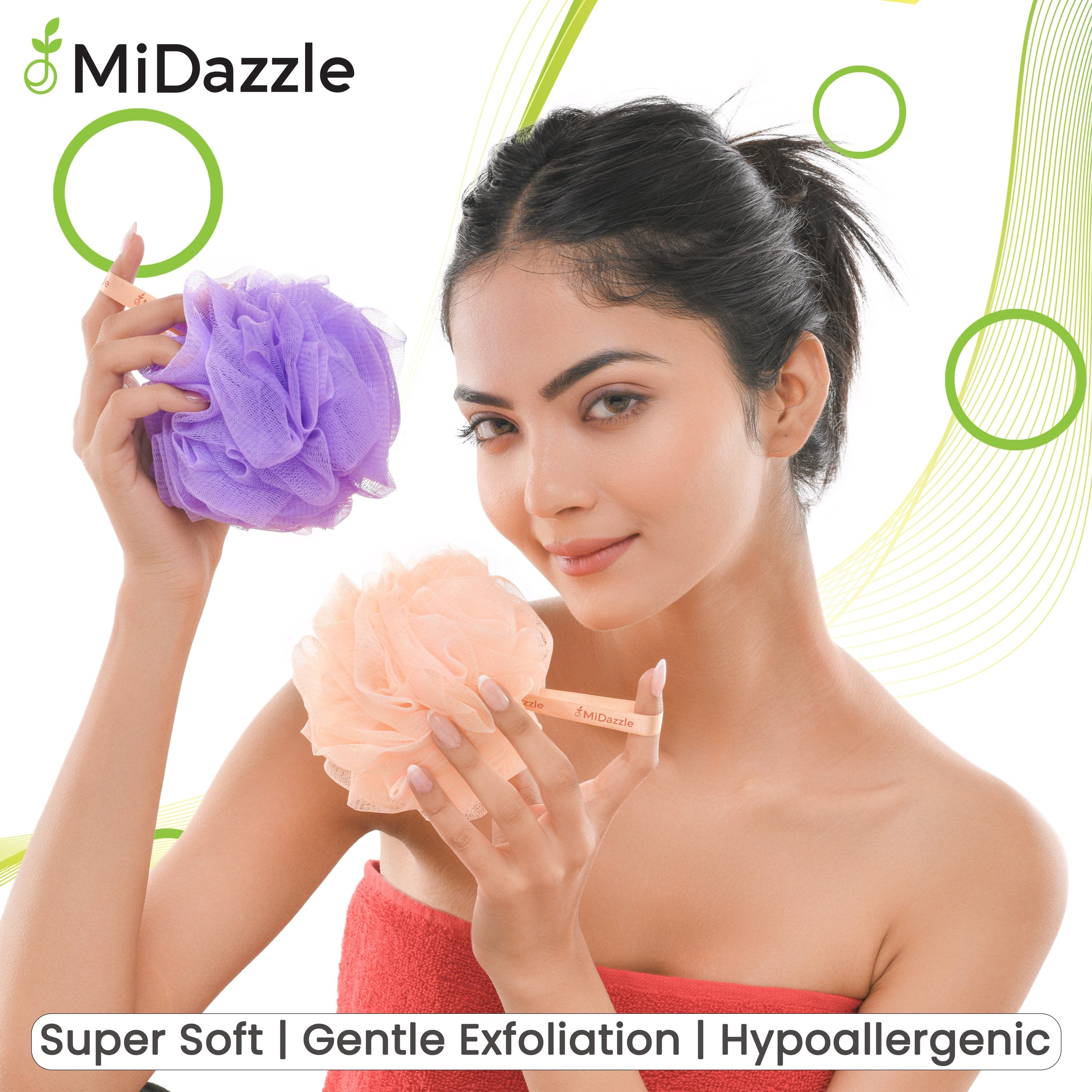 MiDazzle Bath Loofah-M MINL6007 | Grocsy