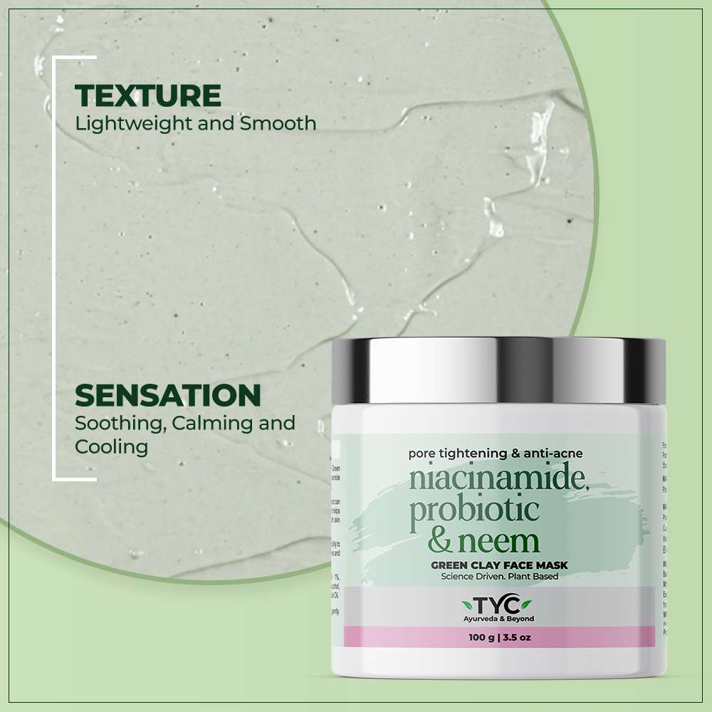 TYC Green Clay Face Mask For Men & Women | Grocsy