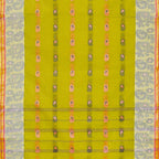 Exclusive Collection 100% Pure Cotton Olive Tant Saree With Hand Weaving Work | Grocsy