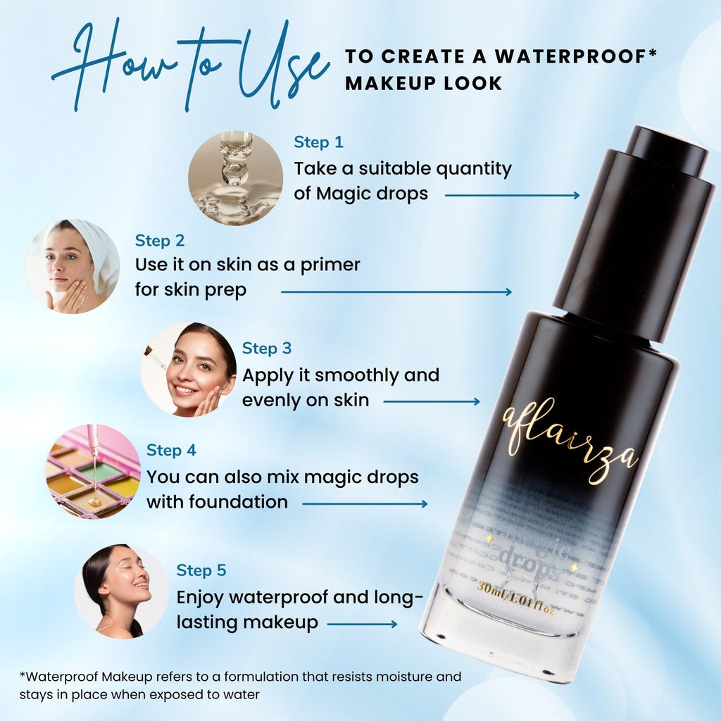 Aflairza Magic Drops - Waterproof & Sweat-Resistant Makeup Serum | Grocsy