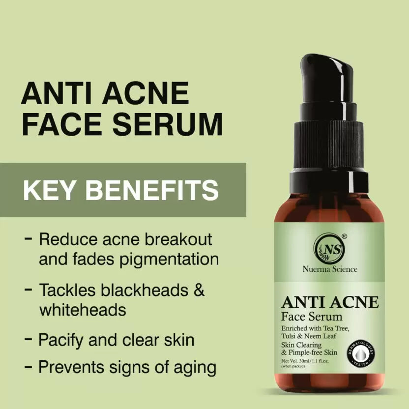 Nuerma Science Anti Acne Face Serum | Clear, Calm, and Brighten Skin | Grocsy