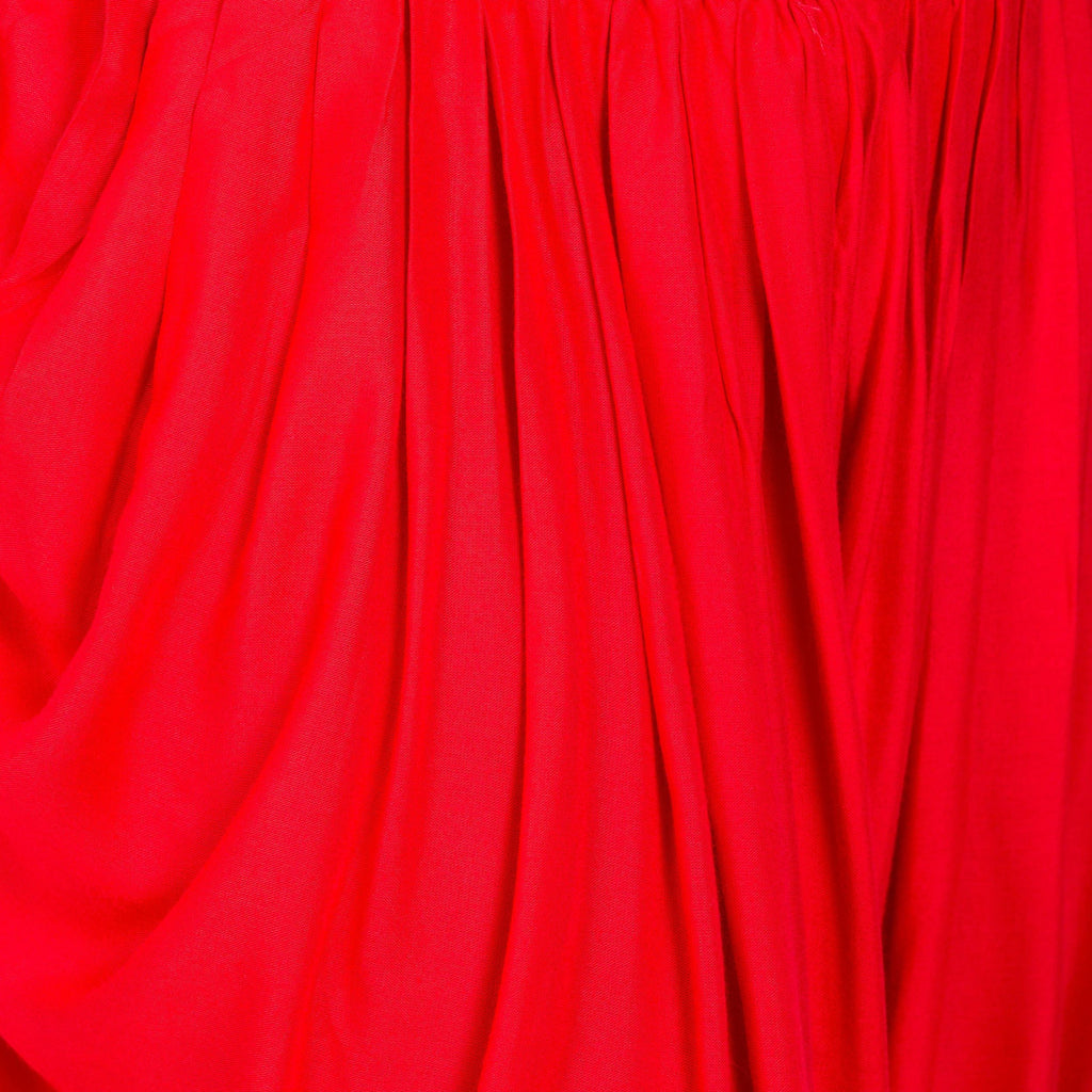 PAVONINE Red Color Solid Beetel Rayon Fabric Patiala For Women & Girls | Grocsy