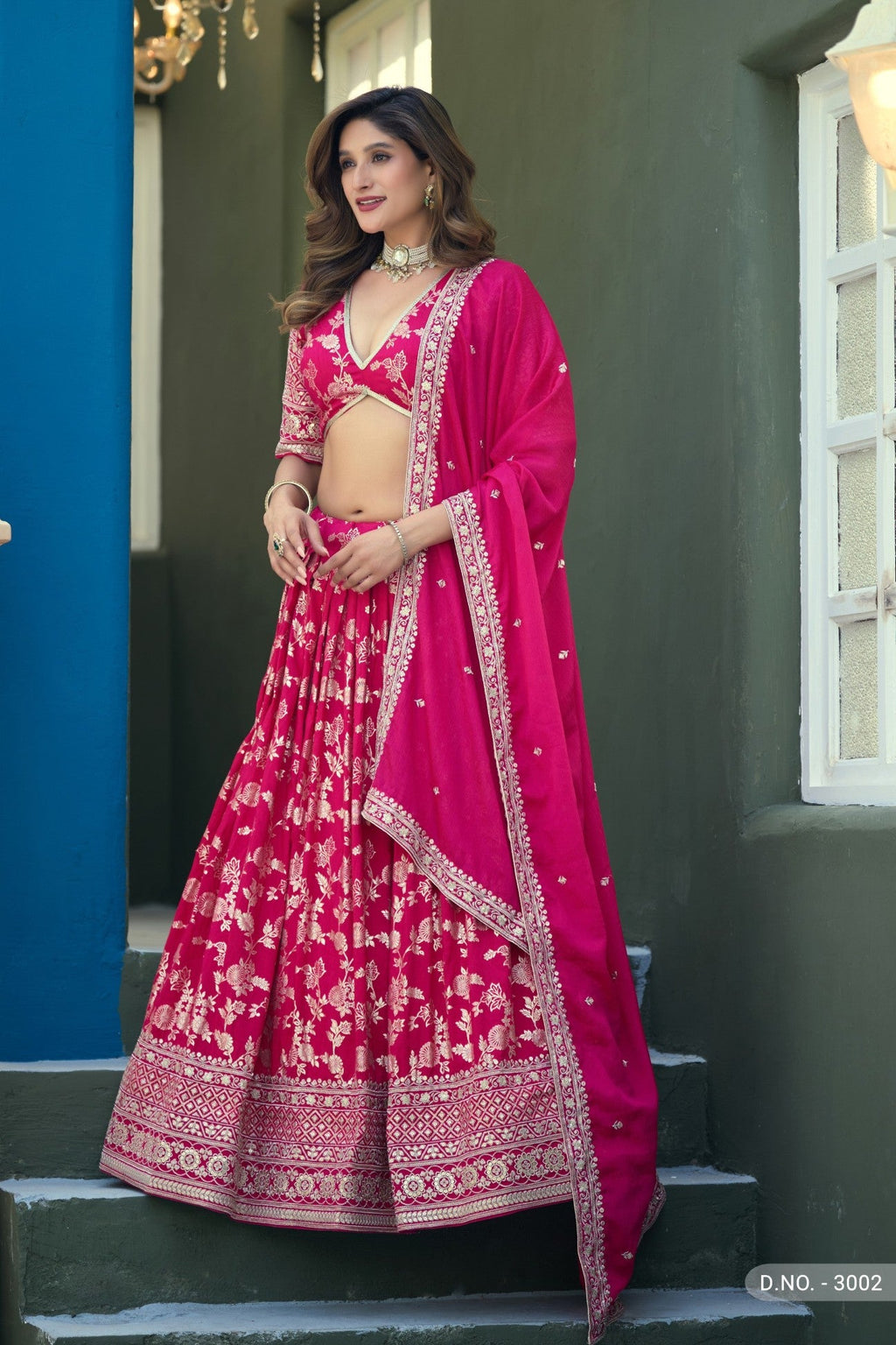 Anaita Magenta Dola Silk Lehenga Choli With Heavy Embroidery Work | Grocsy