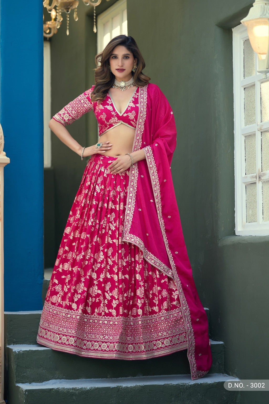 Anaita Magenta Dola Silk Lehenga Choli With Heavy Embroidery Work | Grocsy