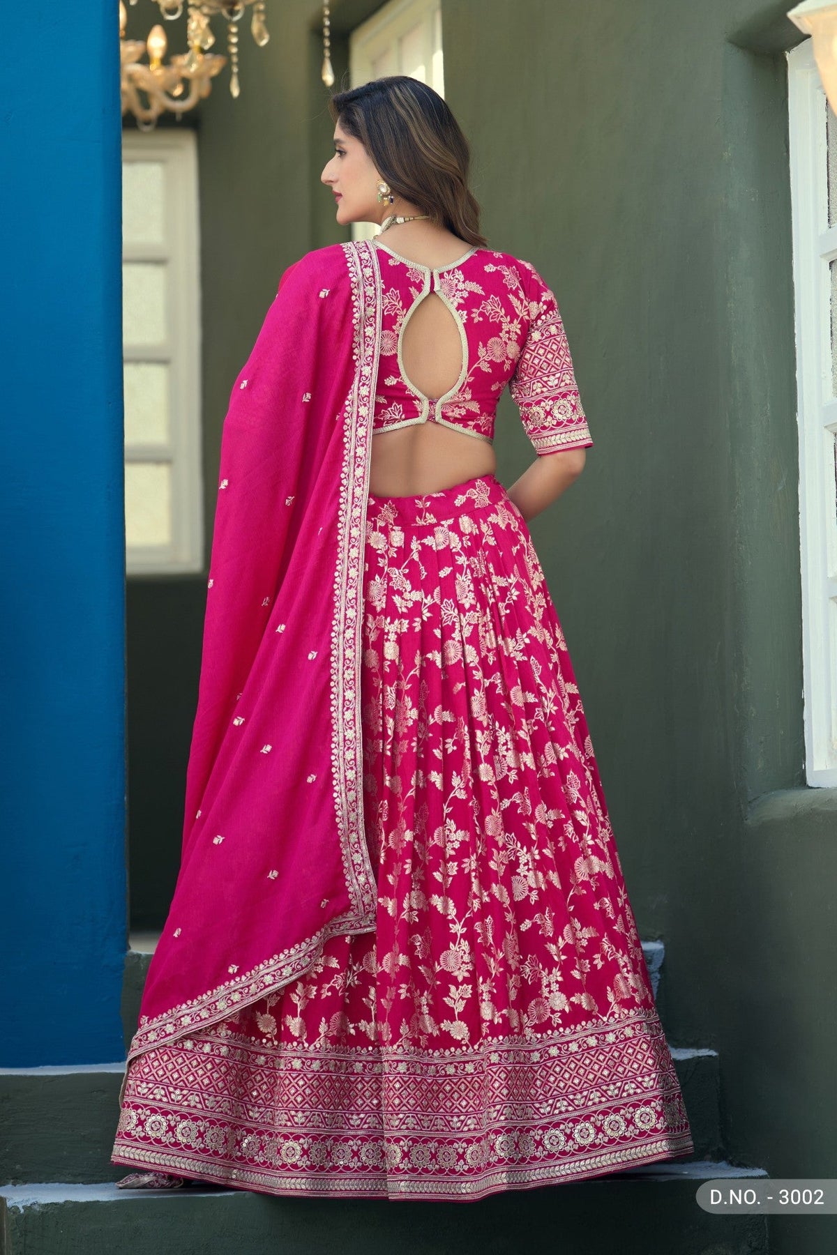 Anaita Magenta Dola Silk Lehenga Choli With Heavy Embroidery Work | Grocsy