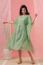 Juniper Womens Sagegreen Embroidered Kaftan | Grocsy