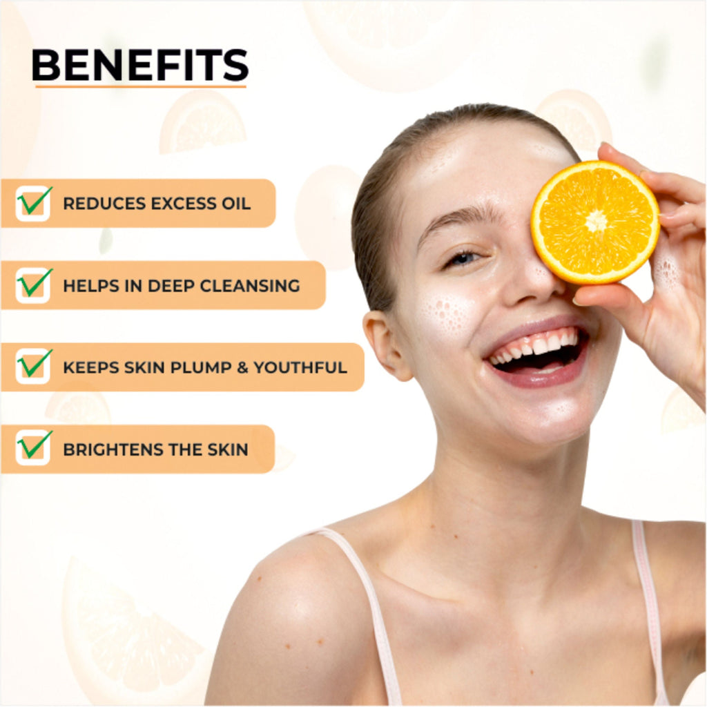 Dr.Sakhiya Vitamin C Face Wash Daily Glowing and Brightening Cleanser with Antioxidants | Grocsy