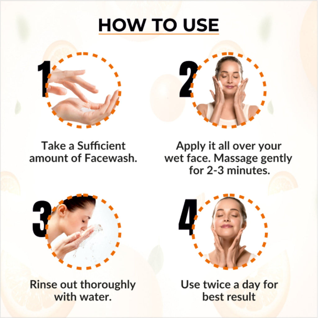 Dr.Sakhiya Vitamin C Face Wash Daily Glowing and Brightening Cleanser with Antioxidants | Grocsy