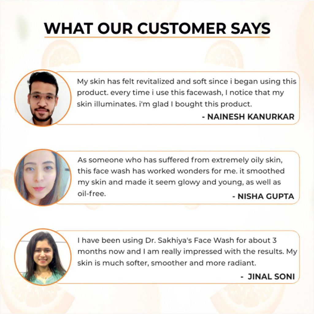 Dr.Sakhiya Vitamin C Face Wash Daily Glowing and Brightening Cleanser with Antioxidants | Grocsy