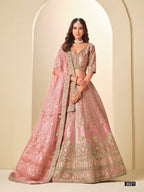 Anaita Pink Art Silk Lehenga Choli With Heavy Embroidery Work | Grocsy