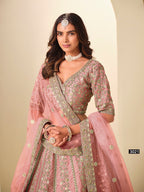 Anaita Pink Art Silk Lehenga Choli With Heavy Embroidery Work | Grocsy